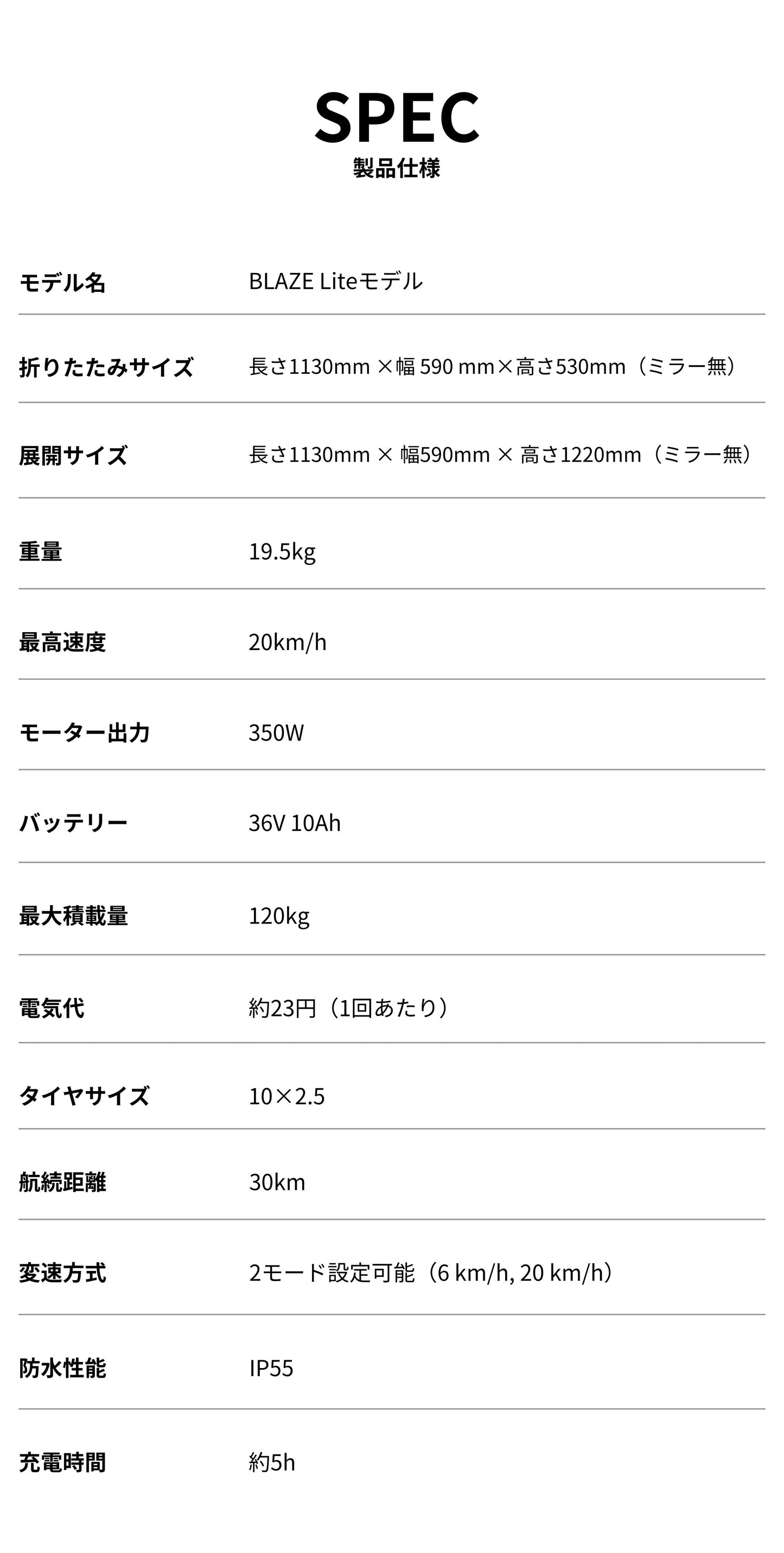 【初回整備込・免許不要】★残り1台★BLAZE/ブレイズ Lite 折りたためる軽量型電動キックボード 免許不要(特定小型原付)