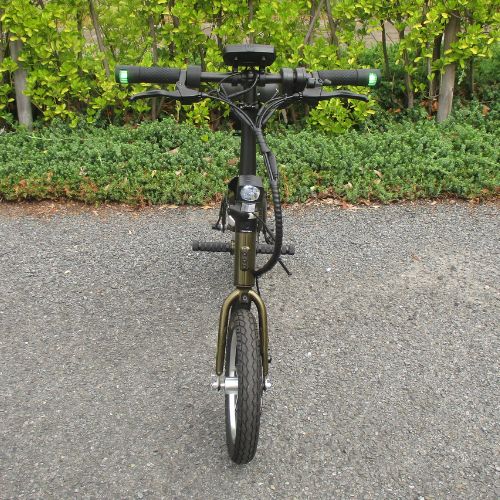 【中古車特価 超美品】RICHBIT/CITY ゴールデンオリーブ 電動バイク 折畳み可能 ★自賠責~4年分付★(特定小型原付)