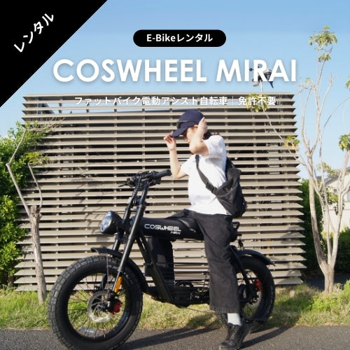 【2h～利用可能・免許不要】e-Bikeレンタル｜YAMAHA YPJ-TC・COSWHEEL MIRAI E-Bike　★当日プラン★