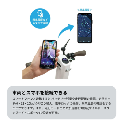 【免許不要・立ち乗り三輪】ストリーモ S01JTA 電動スクーター （ミラー付き） ★公道走行可能★（特定小型）