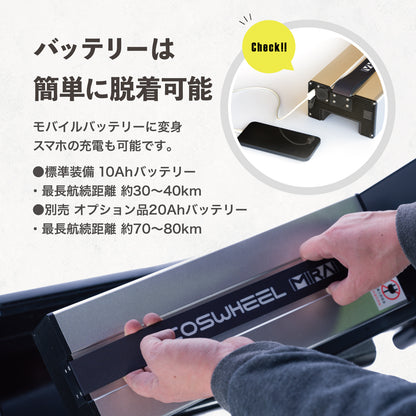 【初回整備込・免許不要】COSWHEEL/コスウエル MIRAI T Lite 電動キックボード（特定小型原付）