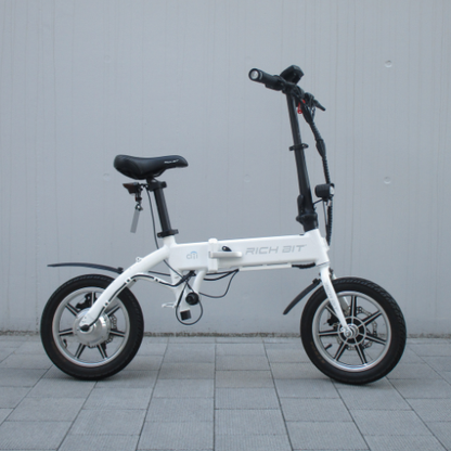 Used Car Special: RICHBIT/CITY Snow White Folding Electric Bike ★Includes XX Years of Compulsory Liability Insurance★ (Special Price for a Small Moped)