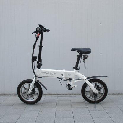Used Car Special: RICHBIT/CITY Snow White Folding Electric Bike ★Includes XX Years of Compulsory Liability Insurance★ (Special Price for a Small Moped)
