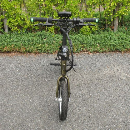 【中古車特価 超美品】RICHBIT/CITY ゴールデンオリーブ 電動バイク 折畳み可能 ★自賠責～4年分付★（特定小型原付）